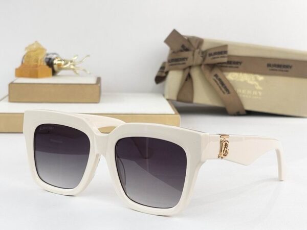 Burberry Oversized Square Acetate Sunglasses with TB Monogram