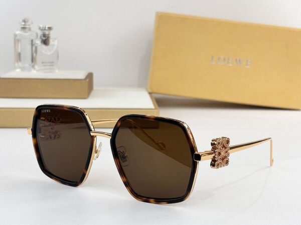 LOEWE Crystal Anagram Hexagon Sunglasses – Unisex Luxury UV Protection